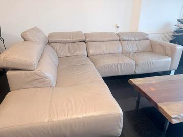 Echte leer hoekbank - Gratis