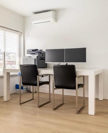 Gratis Goossens Bureautafel Hoogglans Wit - 220x110x90