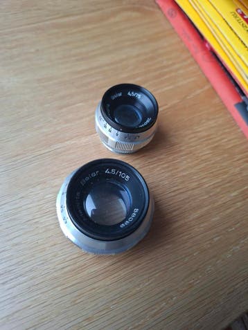 Te koop 2 cameralenzen  Meopta Balar