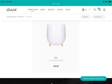 Duux type DXHU01 luchtbevochtiger GRATIS