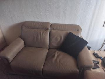 Lederen 2 zits bank GRATIS