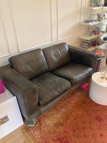 Gratis bruin leren bank