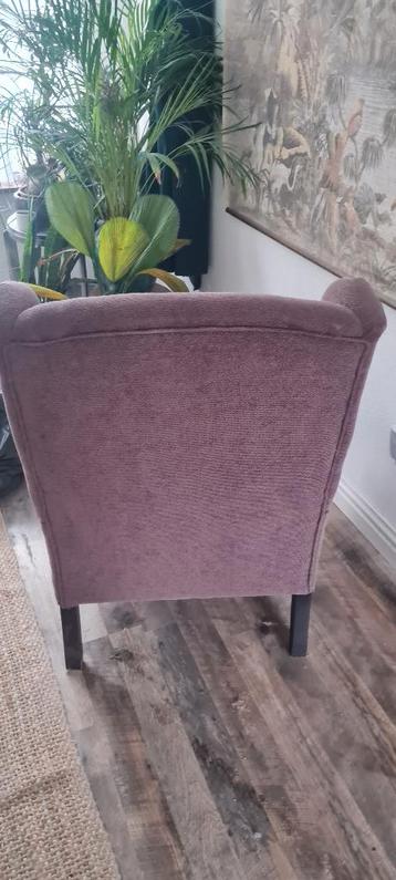 Fauteuil, beige/mauve