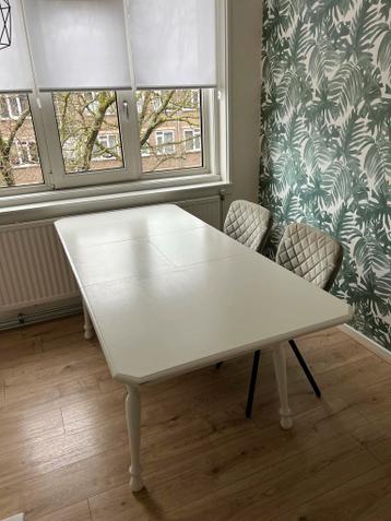 Houten Uitschuifbare Tafel - Zelf Geschilderd