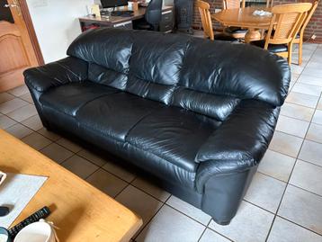 Complete set van 3 leren banken - Gratis af te halen