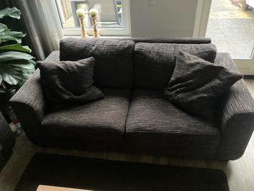 2 x 2 zits bank zwart bruin stof