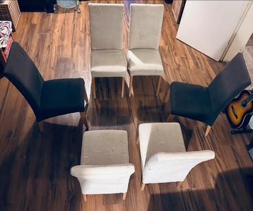 6 eetkamerstoelen met hoge rug - gebruikt