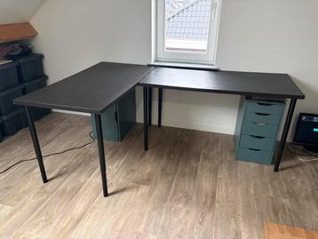 2x ikea bureau tafelblad met poten 150 x 75