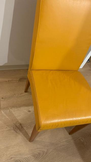 6 leren eetkamerstoelen in zeer goede staat