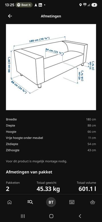 Grijze Stoffen Bank - 180cm Breed