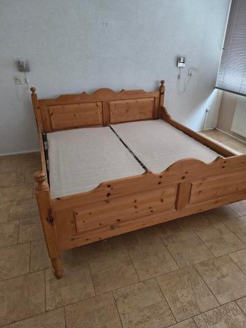 Antiek Grenen Bedombouw incl. Lattenbodems - Zelf Demonteren