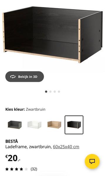 Besta lade frame - Zwartbruin (NIEUW in de doos)