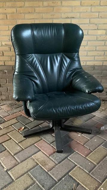 Leren draaistoel met gebruikssporen - gratis afhalen