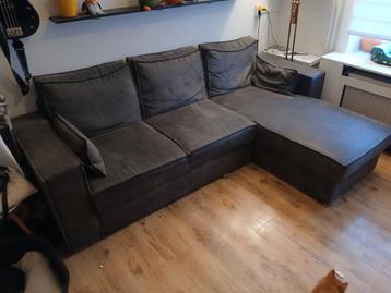 Hoekbank met opbergruimte antraciet
