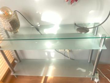 Glazen sidetable of tv tafel gratis