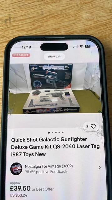 Retro laser pistool gratis ophalen