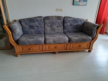 Gratis! Massief houten bank - 3-zits