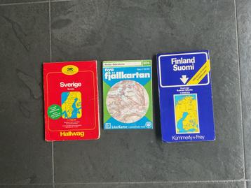 Diverse oude landkaarten Zweden, Finland, Abisko-Kebnekaise