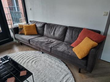 Donkergrijze rodeo bank 4 zits