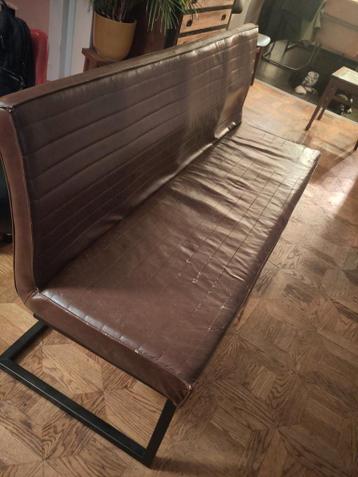 Eettafelbank imitatieleer 160cm - Gebruikt