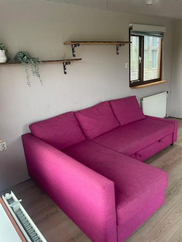 GRATIS Roze Hoekbank Slaapbank
