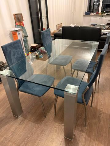 Eethoek met 4 stoelen