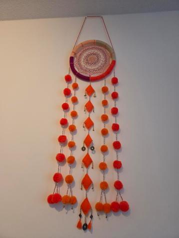 Mooie Mandala Dromenvanger - Oranje, Rood, Rose, Groen