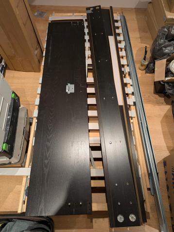 IKEA MALM
Bedframe, hoog, 2 bedlades, zwartbruin, 160x200CM