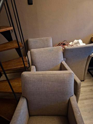 6 Stuks Stoffen Fauteuils