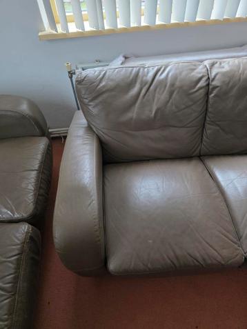 Comfortabele lederen bank - Vierpersoons