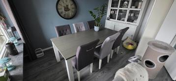 Den Bommel Eettafel met 6 stoelen