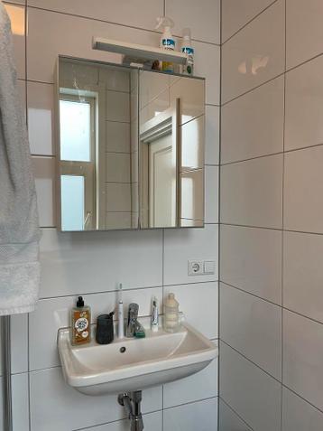 Spiegelkastje + wastafel + kraan