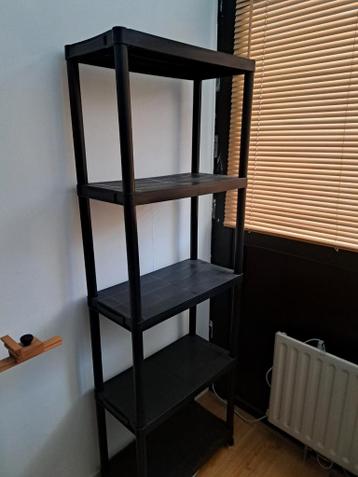 Lichtgewicht Zwarte Stellingkast - 170x60x30 cm