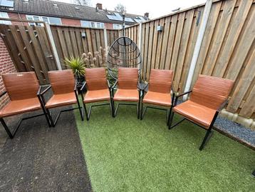 Zes eettafelstoelen (gratis af te halen)