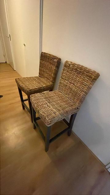 Gratis 2 rieten barkrukken - ophalen Utrecht