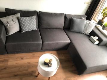 Antraciete hoekbank chaise longue