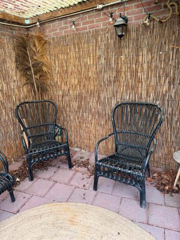 GRATIS Twee rotan stoelen, zwart