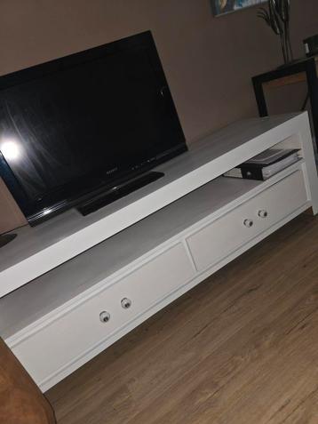 Tv meubel! Teak houten wit gelakt!