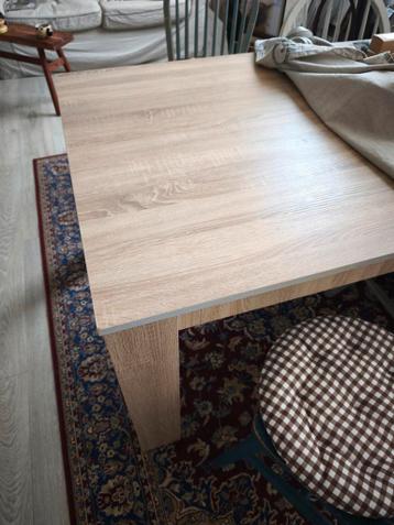 4 person beige wood dining table