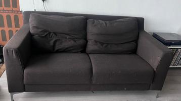 Bruingrijze 3pers bank