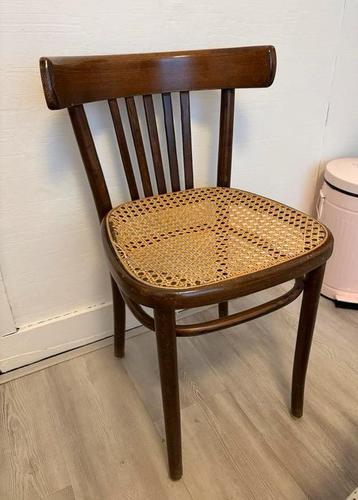 Vintage Jaren 60 Stoel met Rotan Zitting