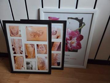 Drie fotolijsten - 2 zwart, 1 wit Gratis