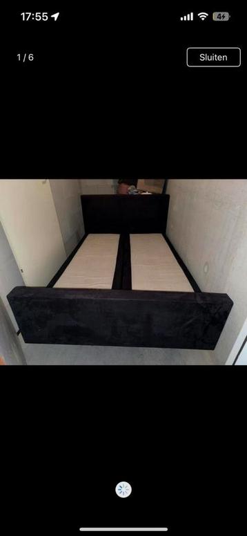 Gratis afhalen boxspring - antraciet 140x200