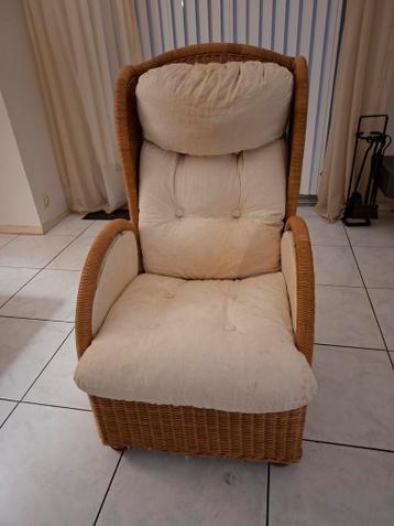 2x Rotan fauteuil met kussen