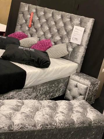 Gratis 160cm boxspring (klusproject) + nachtkastjes/kist