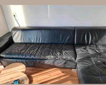 Grote hoekbank van nepleer - gratis af te halen