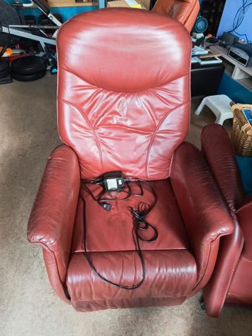 Bordeaux rood Lederen lounge stoelen GRATIS