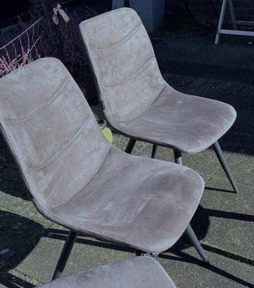 Eetkamer stoelen taupe 4 stuks