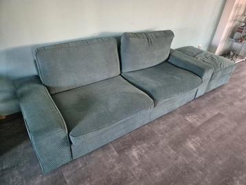 3 persoons Ikea bank Kivik met bijpassende poef Gratis!!