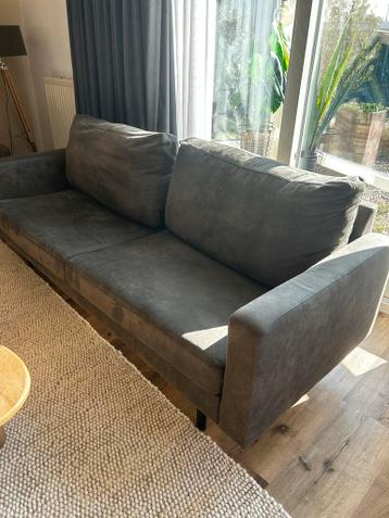 Antraciet 2-zits bank - Breed 2.10m